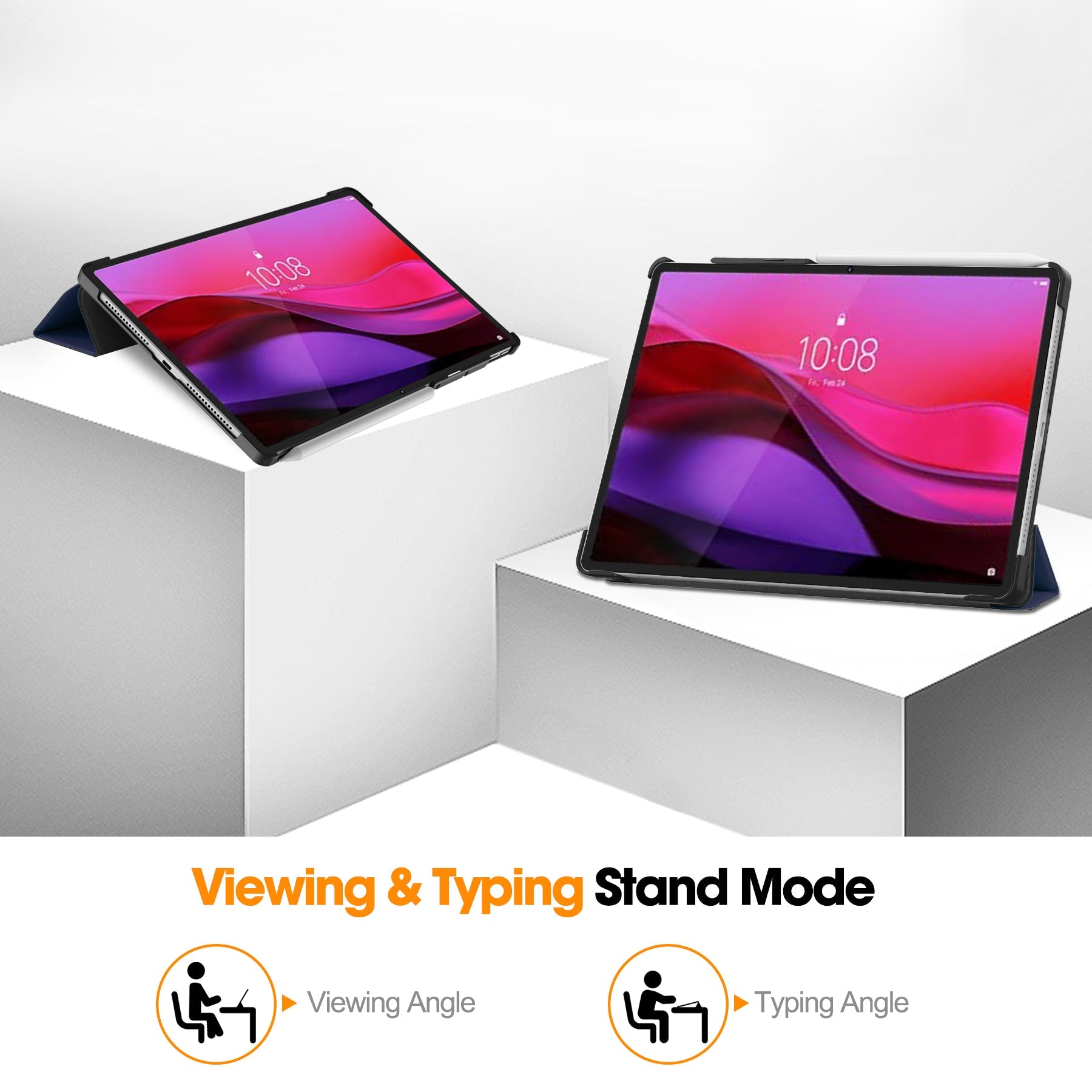 Yoga Tab Plus 12.7 Tri-fold Pu Case [Navy]