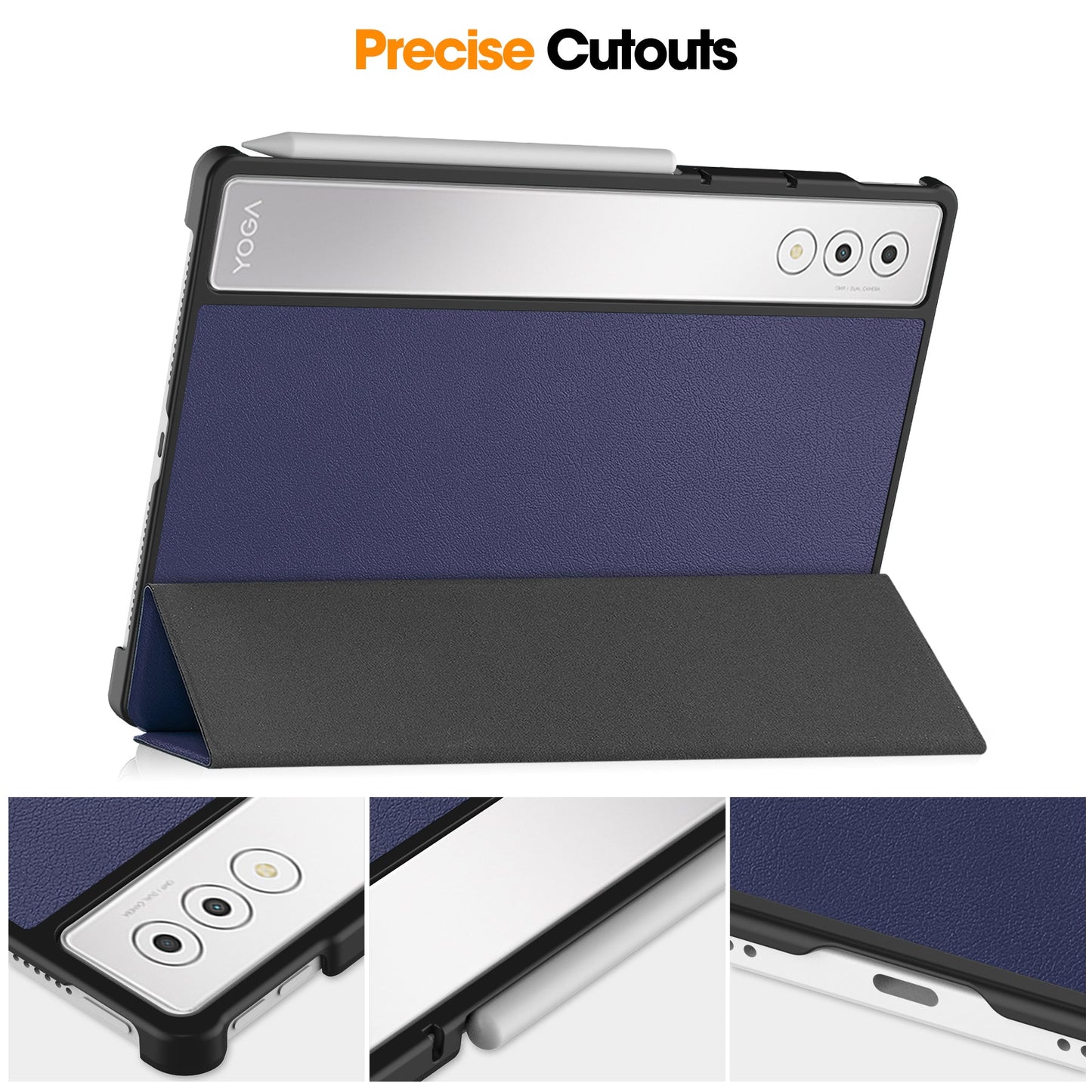 Yoga Tab Plus 12.7 Tri-fold Pu Case [Navy]