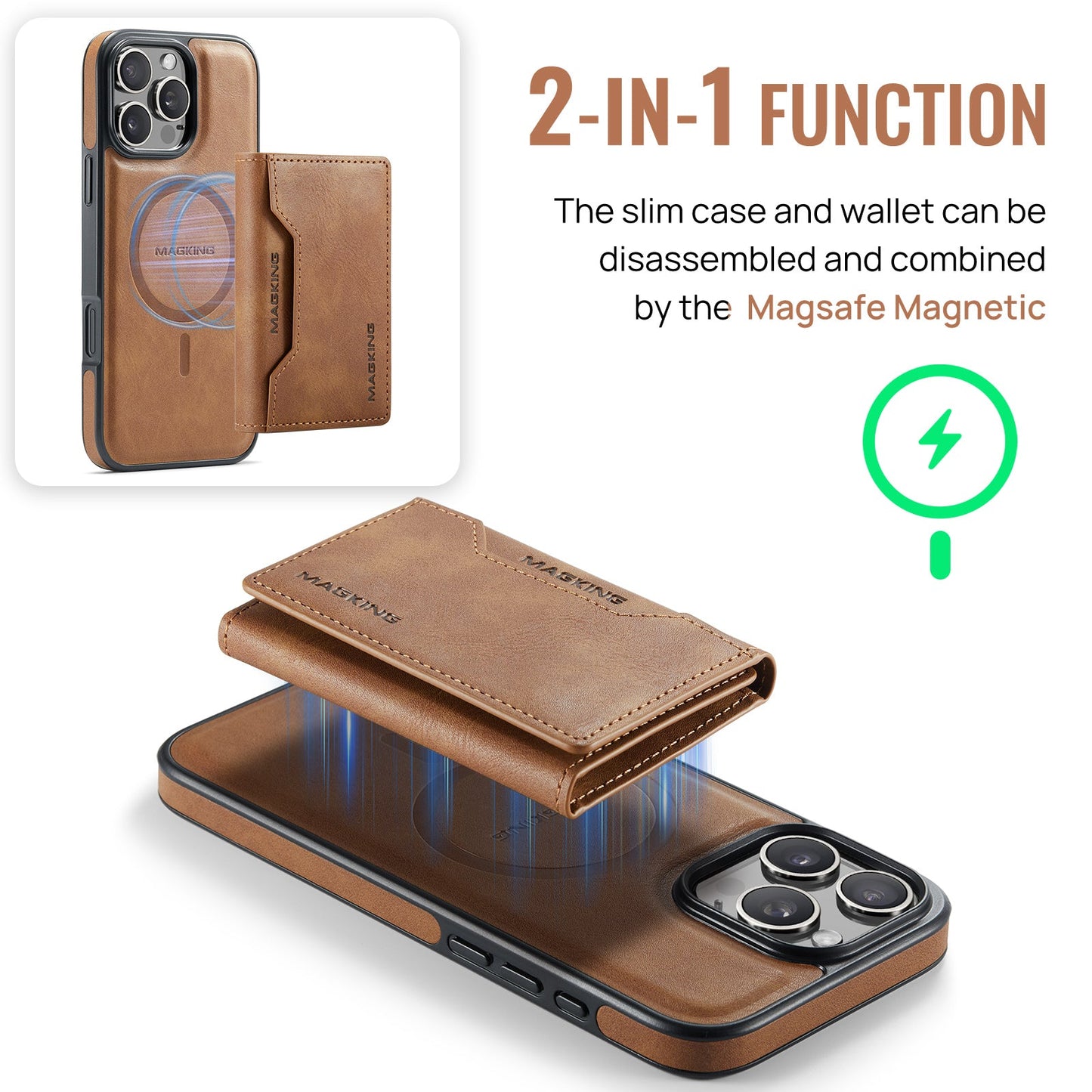 Iphone 16 Pro Magsafe Wallet [Brown]
