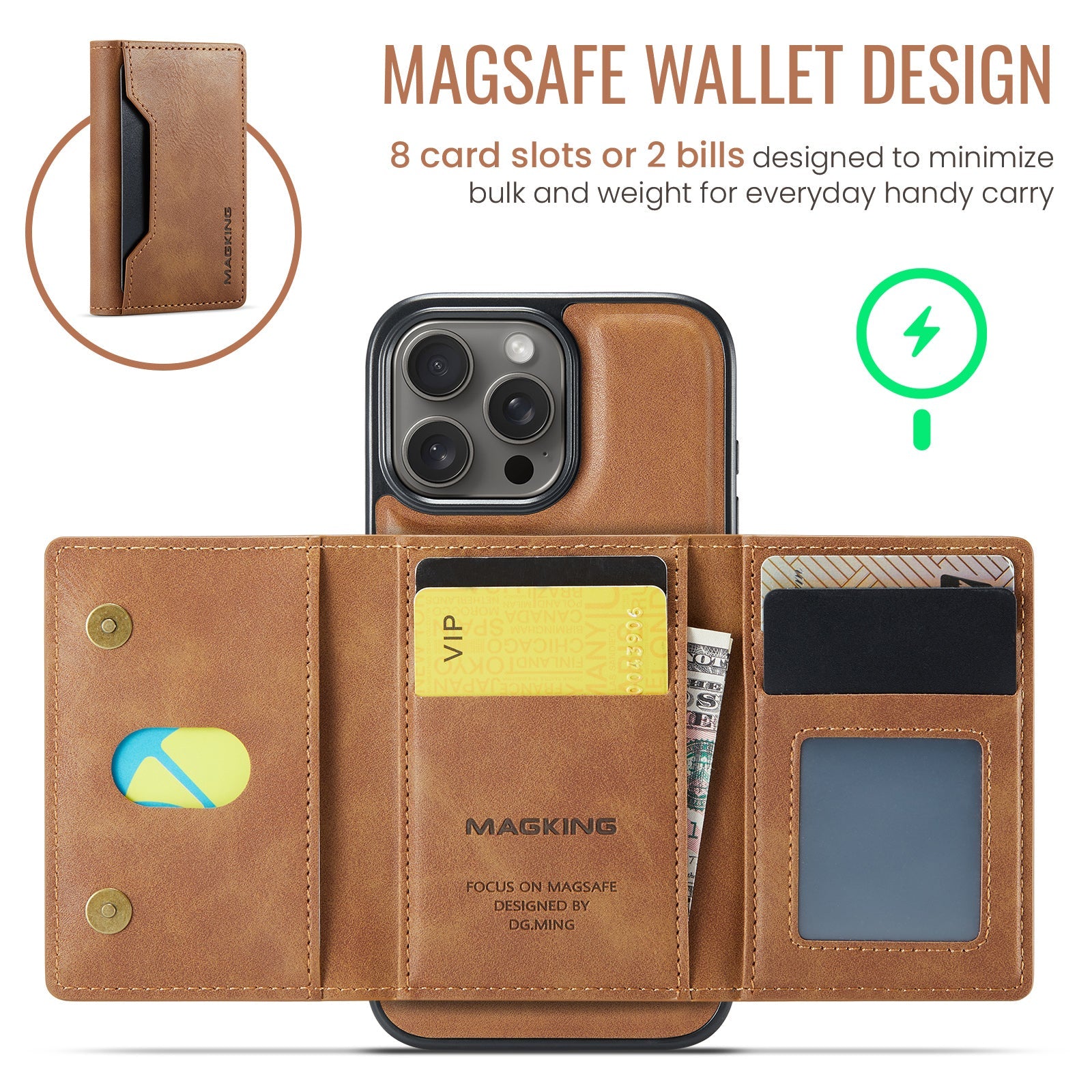 Iphone 16 Pro Magsafe Wallet [Brown]