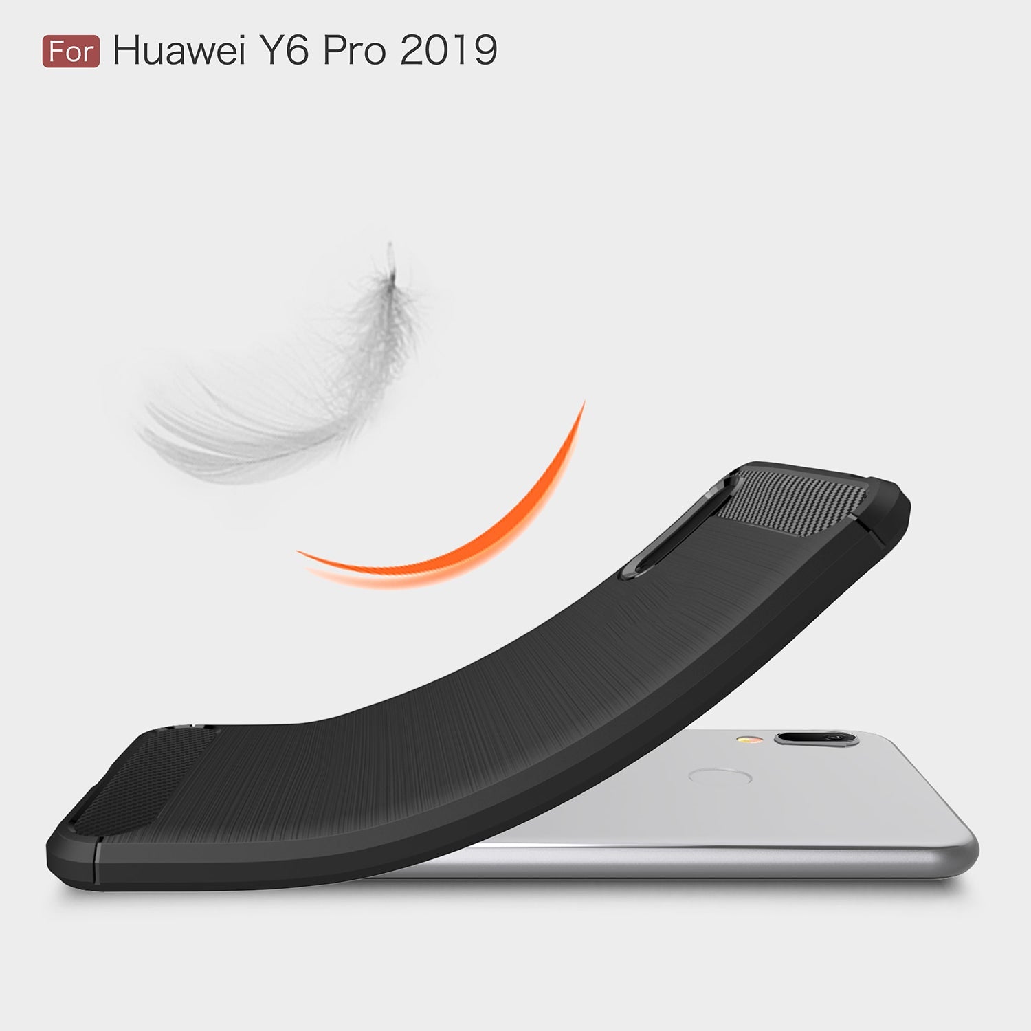 Huawei Y6 Pro 2019 Carbon Fibre Case Red
