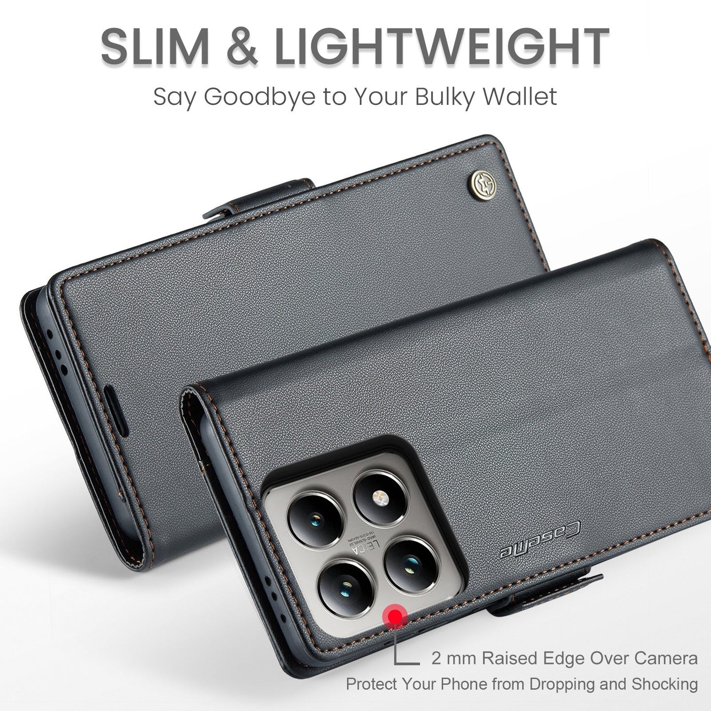 Xiaomi 14T Pro Pu Wallet Case [Black]