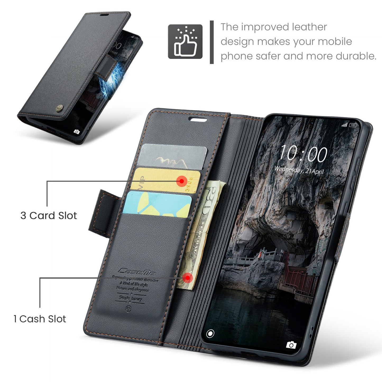 Xiaomi 14T Pro Pu Wallet Case [Black]