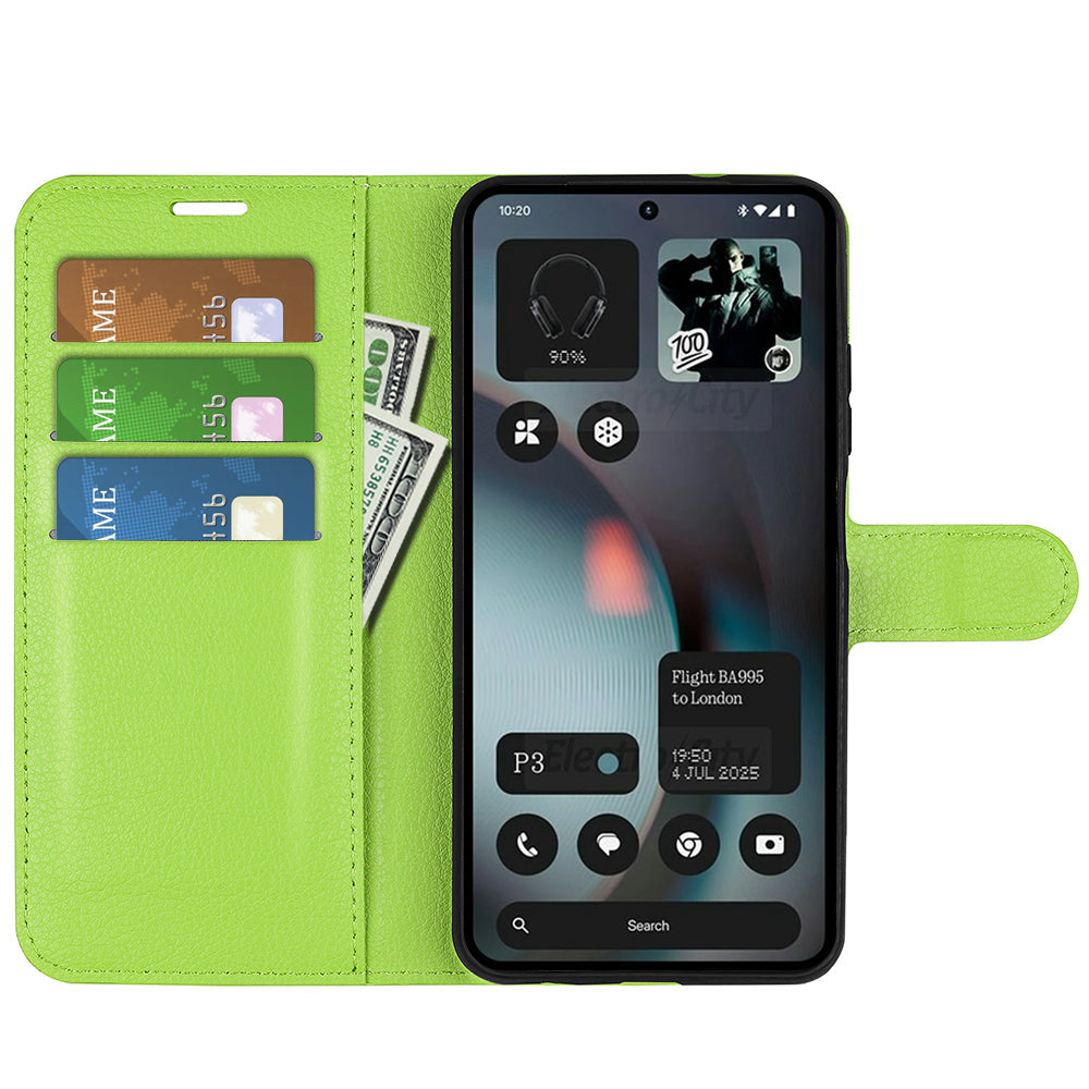 Nothing Phone (3) Pu Wallet Case [Green]