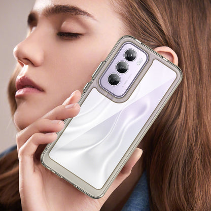 Oppo Reno 12 Pro Soft Gel Bumper Case [Clear Grey]