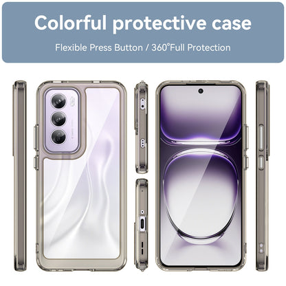 Oppo Reno 12 Pro Soft Gel Bumper Case [Clear Grey]