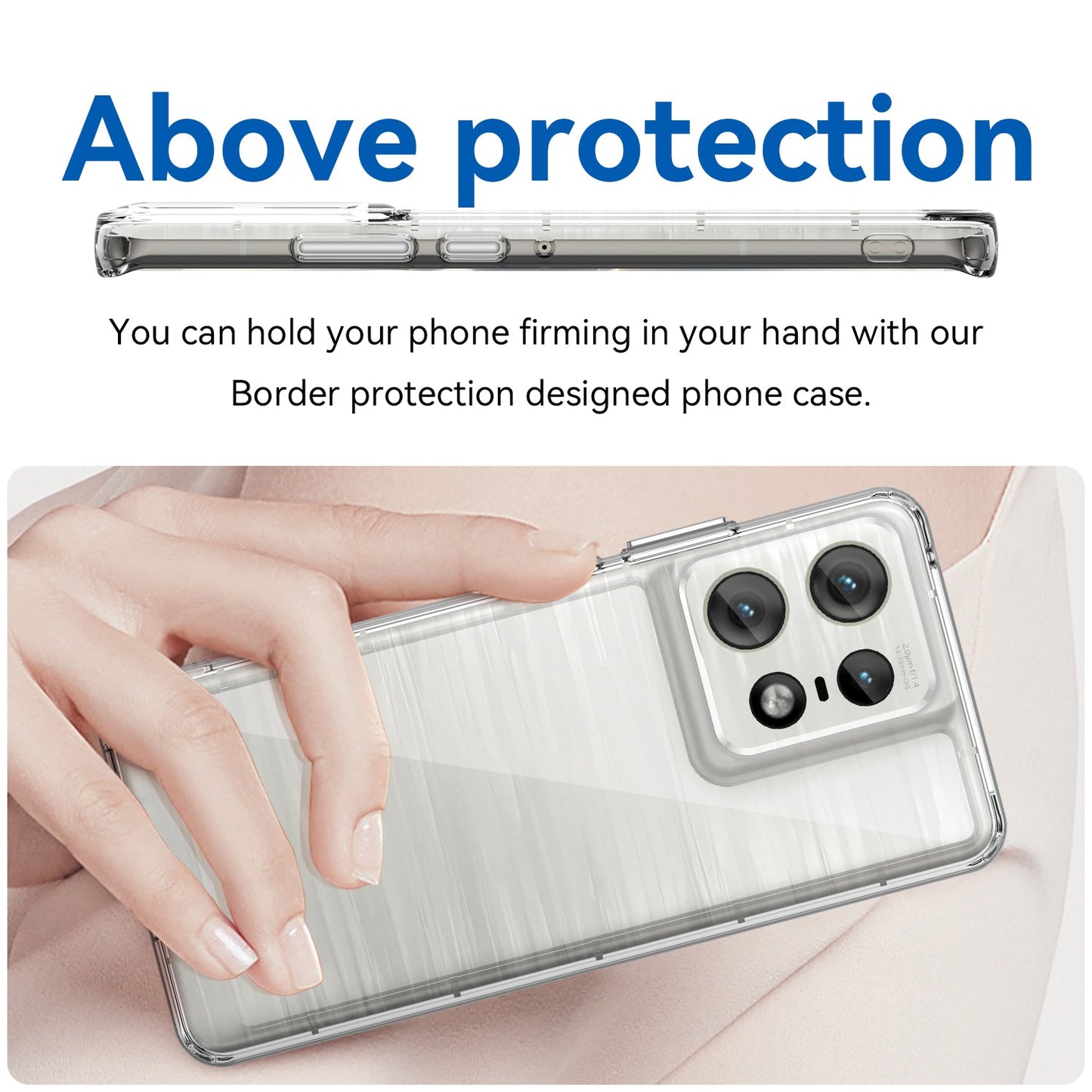 Moto Edge 50 Pro Soft Gel Bumper Case [Clear]
