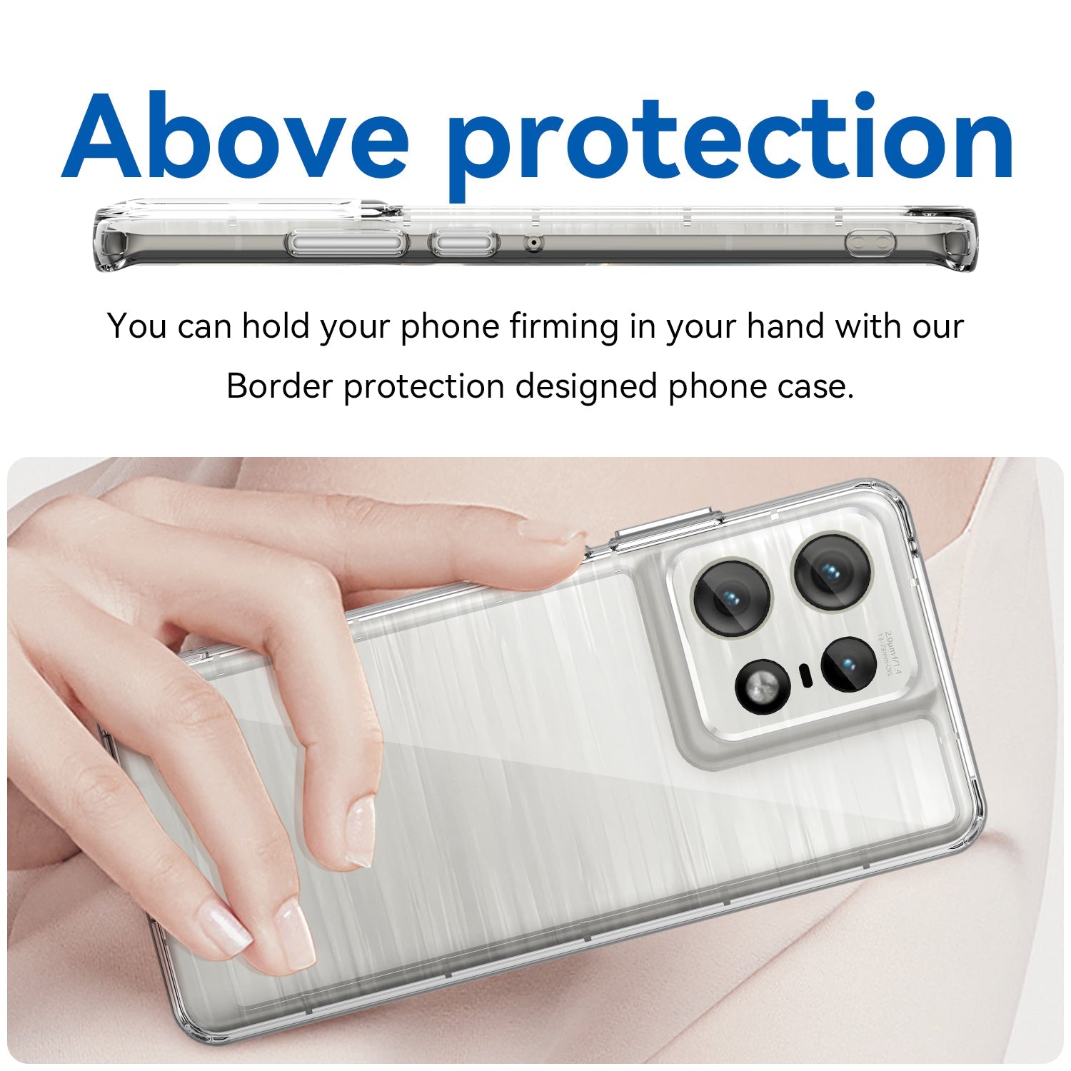 Moto Edge 50 Pro Soft Gel Bumper Case [Clear]