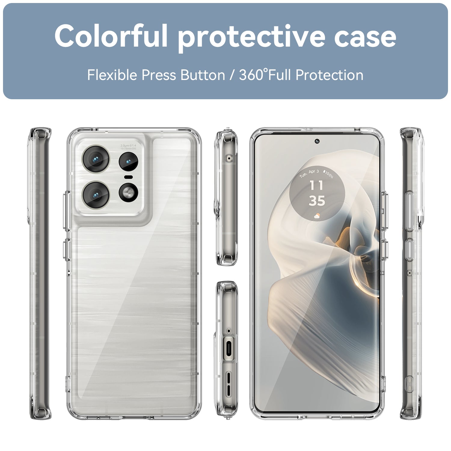 Moto Edge 50 Pro Soft Gel Bumper Case [Clear]