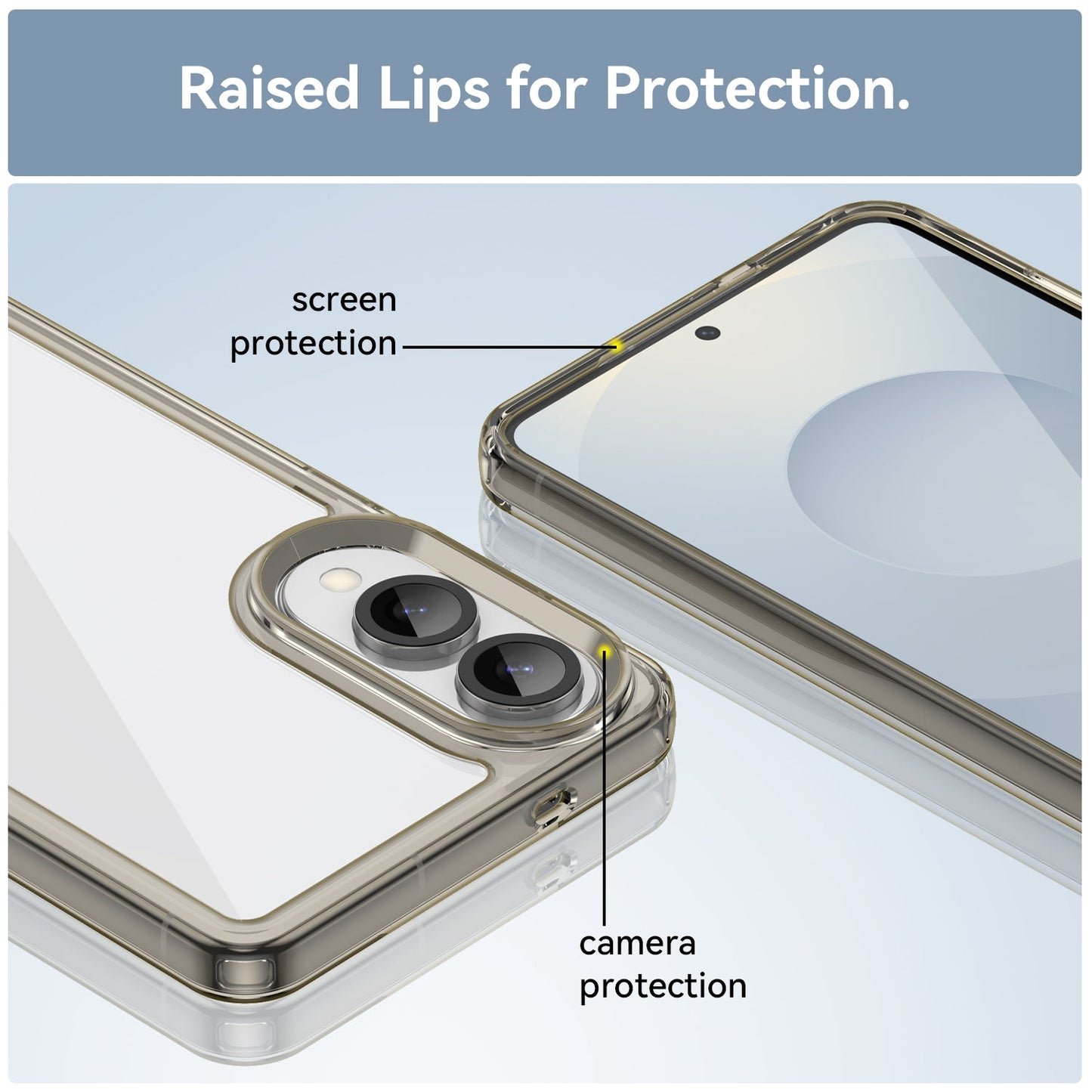 Samsung Galaxy S25 Edge Soft Gel Case [Clear Grey]