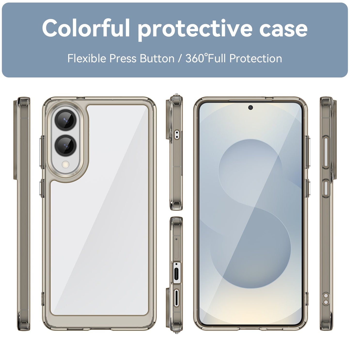 Samsung Galaxy S25 Edge Soft Gel Case [Clear Grey]