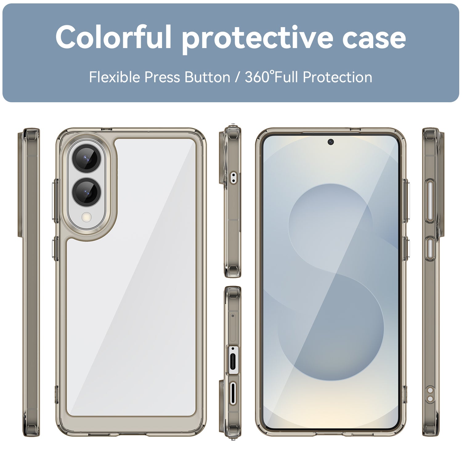 Samsung Galaxy S25 Edge Soft Gel Case [Clear Grey]