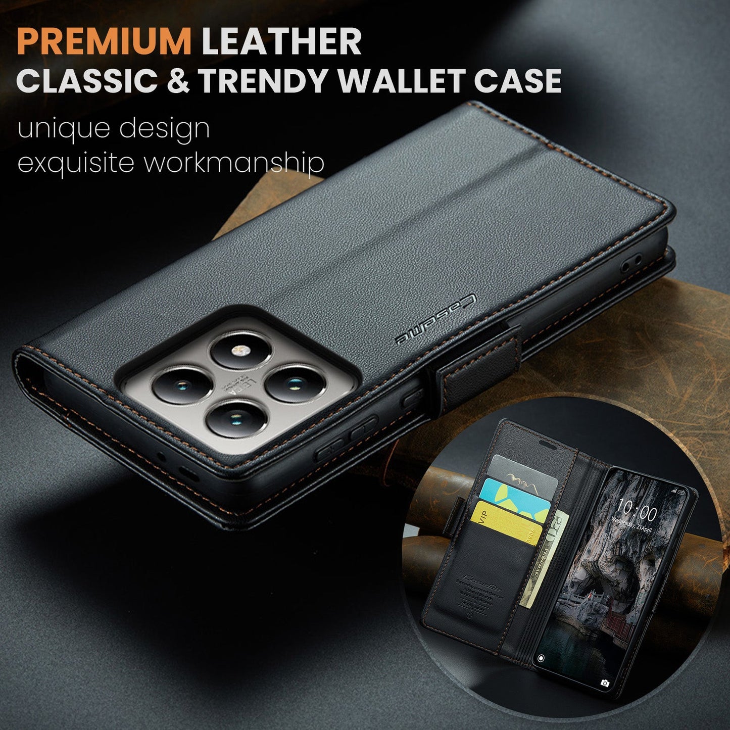 Xiaomi 14T Pu Wallet Case [Black]