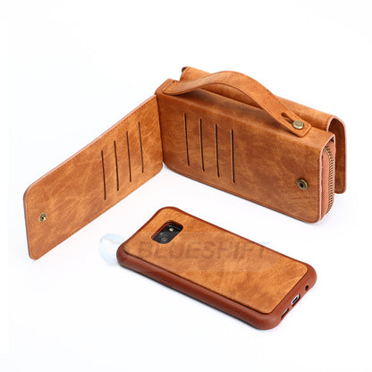 Samsung Galaxy S7 Edge Deluxe Zipper Case Brown