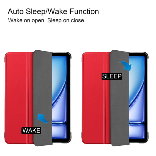 Ipad Air 11" (M3, 2025) Tri-fold Pu Case [Red]