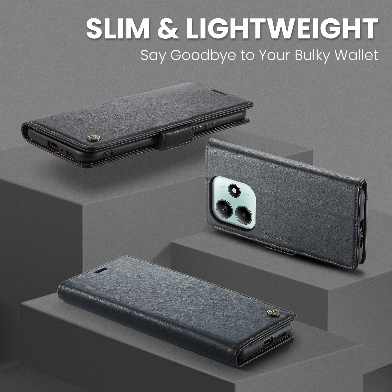 Xiaomi Redmi Note 14 5G Pu Wallet Case [Black]