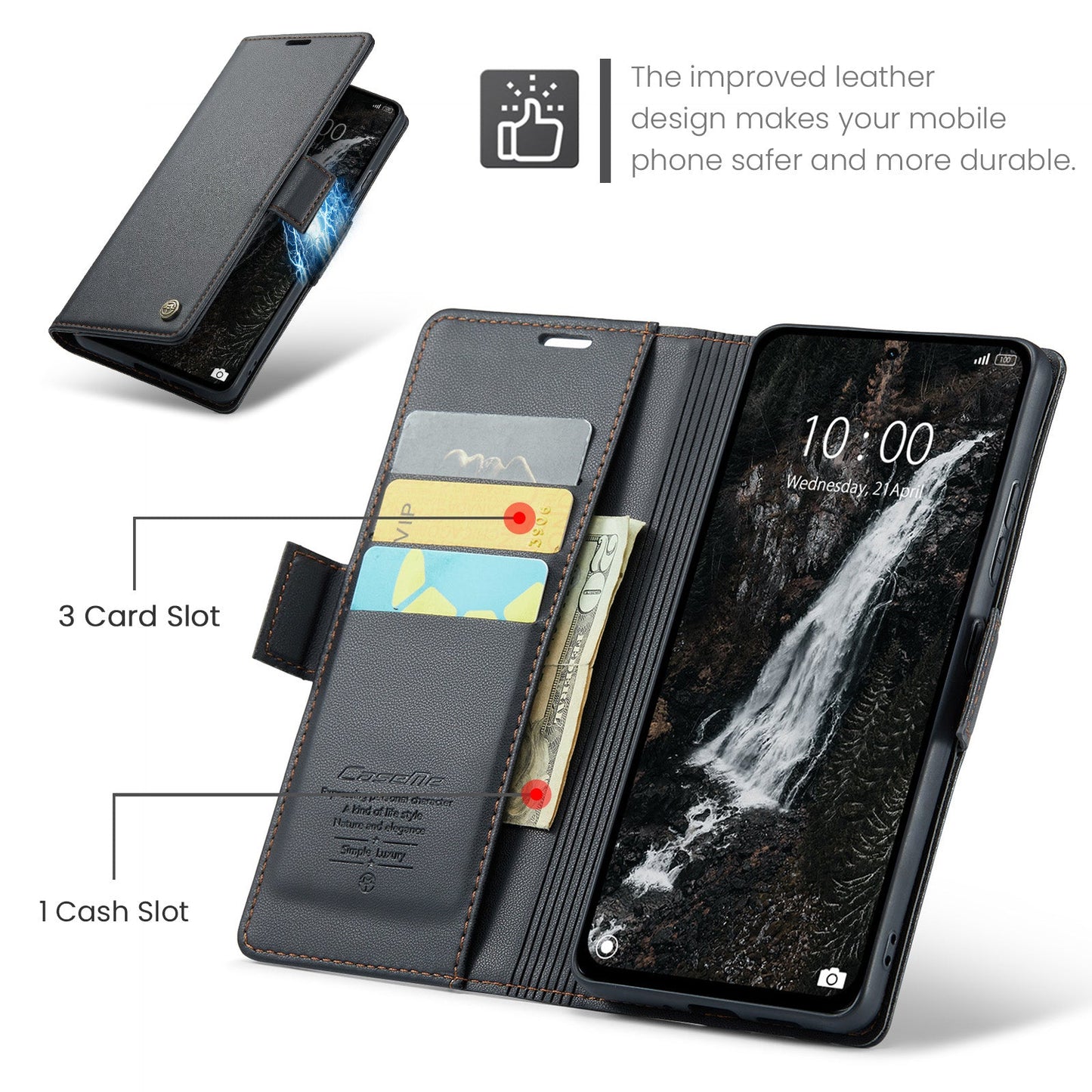 Xiaomi Redmi Note 14 5G Pu Wallet Case [Black]
