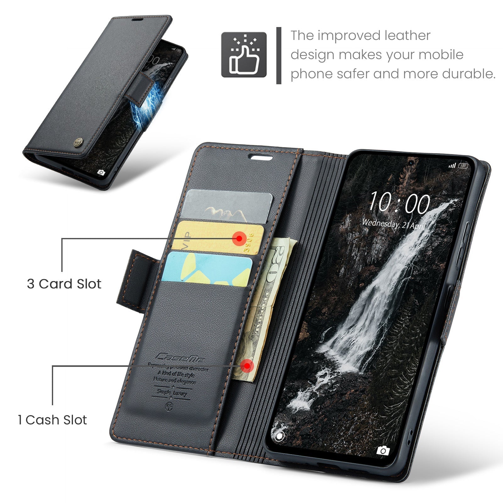 Xiaomi Redmi Note 14 5G Pu Wallet Case [Black]