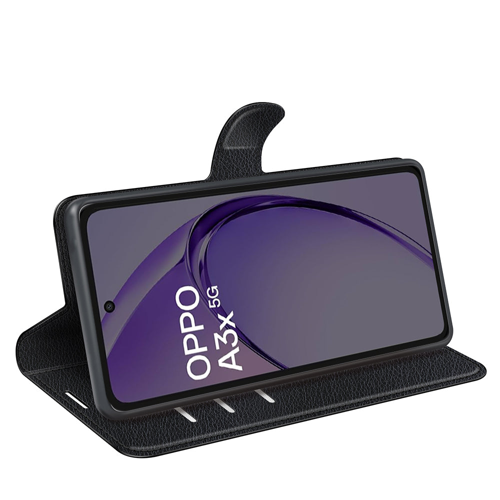 Oppo A40 4G Pu Wallet Case [Black]