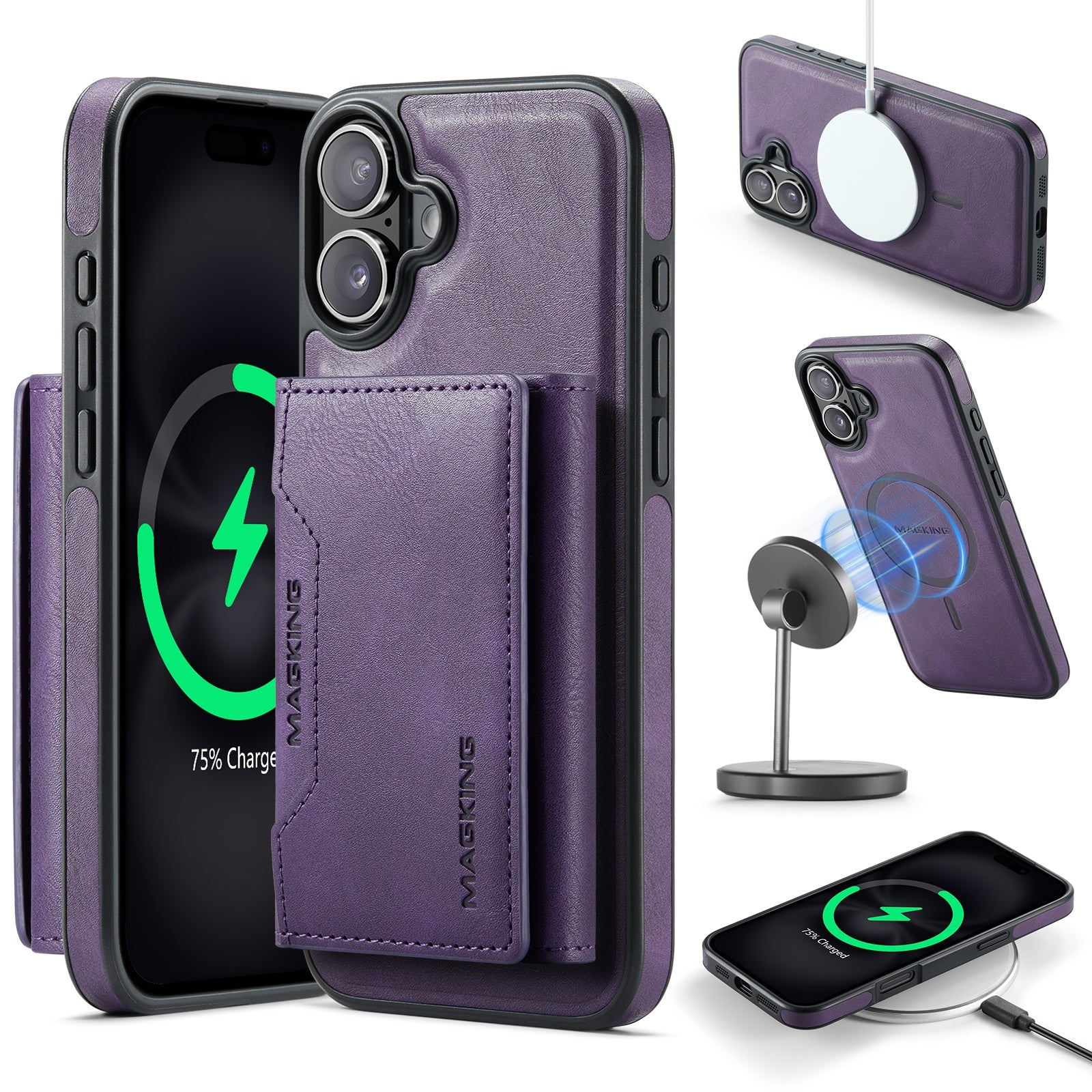 Iphone 16 Plus Magsafe Wallet [Purple]