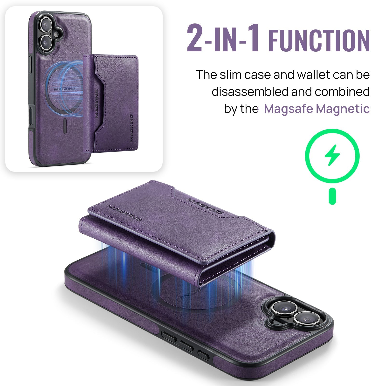 Iphone 16 Plus Magsafe Wallet [Purple]