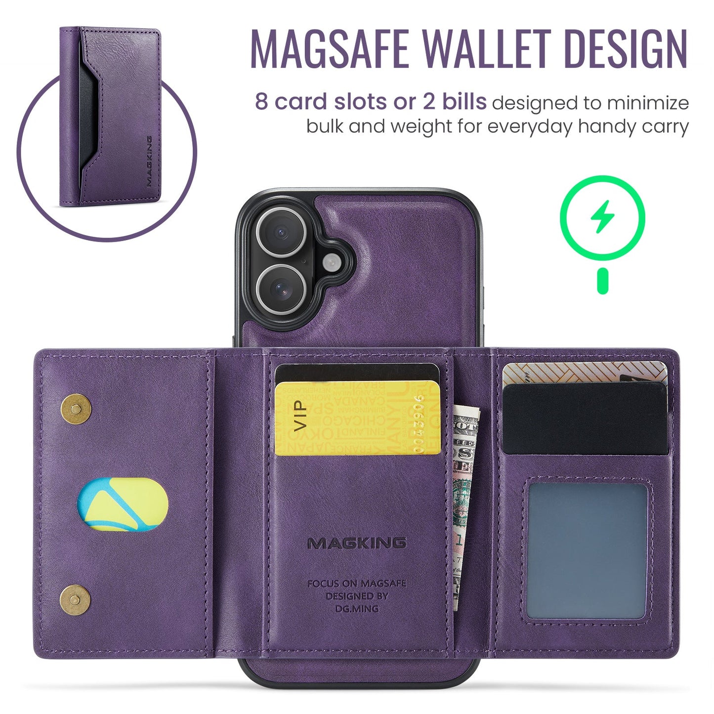 Iphone 16 Plus Magsafe Wallet [Purple]