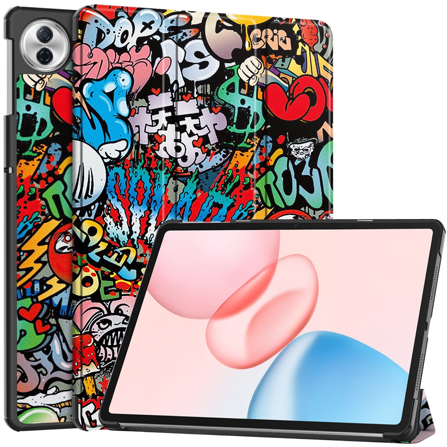 Honor Pad 10 12.1 Designer Tri-fold Case [Graffiti]
