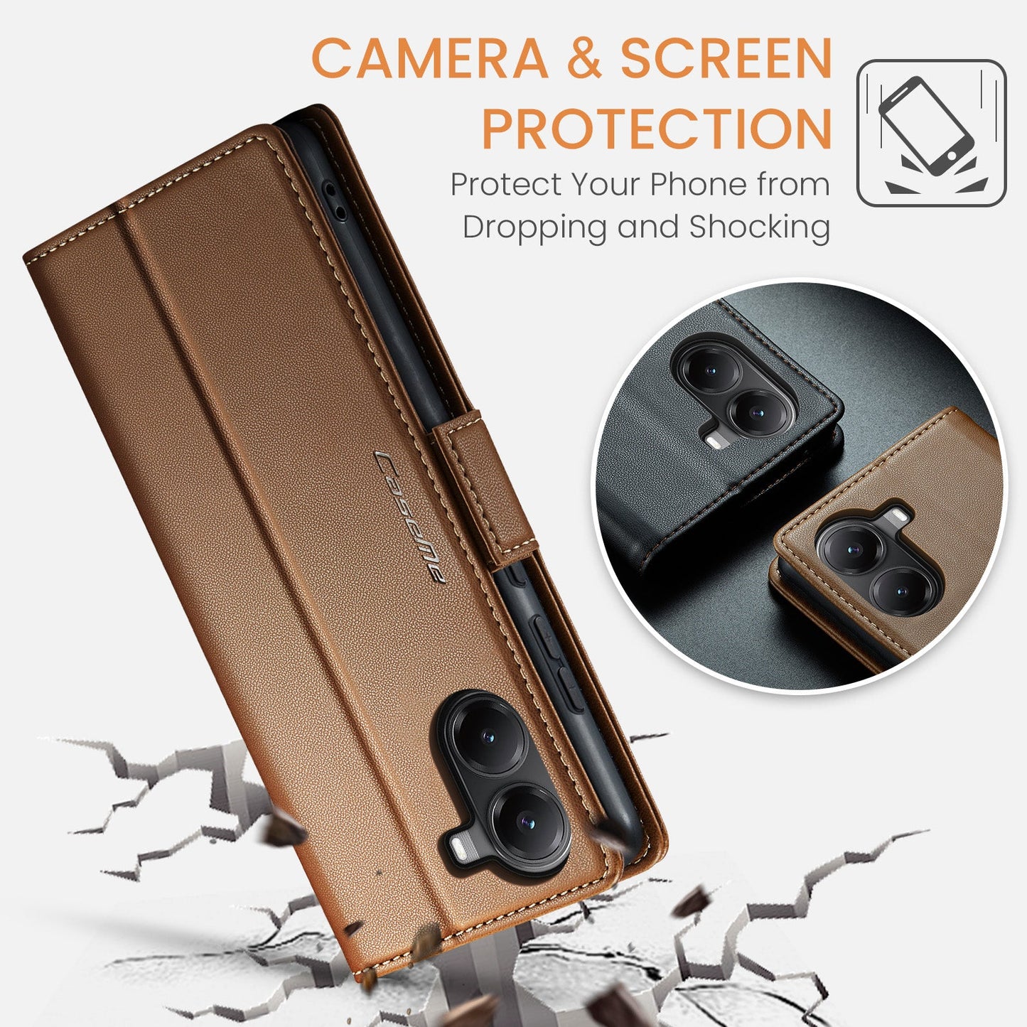 Xiaomi Poco X7 Pro Pu Wallet Case [Brown]