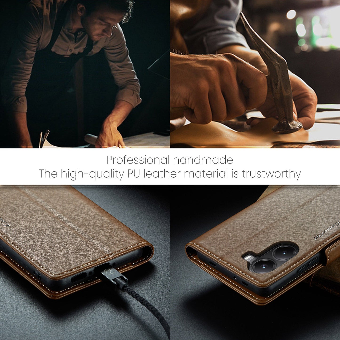 Xiaomi Poco X7 Pro Pu Wallet Case [Brown]