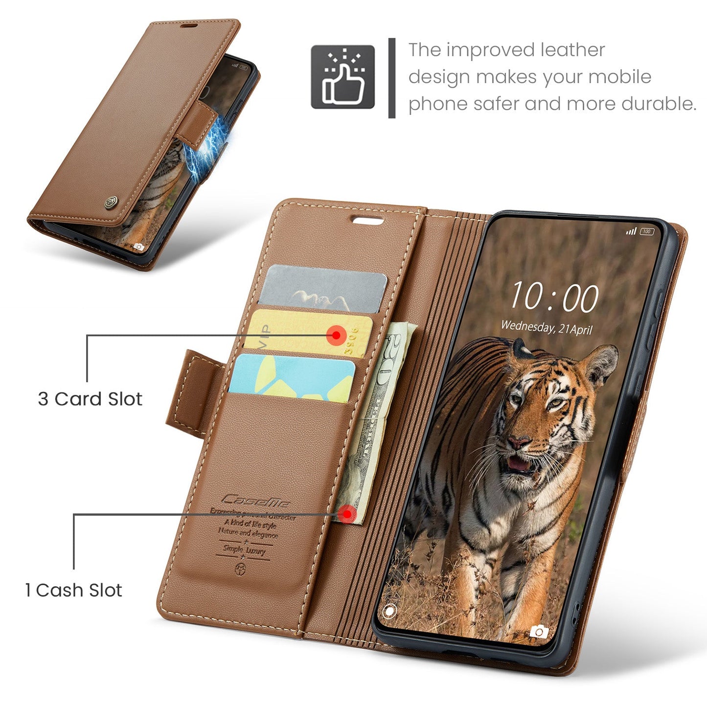 Xiaomi Poco X7 Pro Pu Wallet Case [Brown]