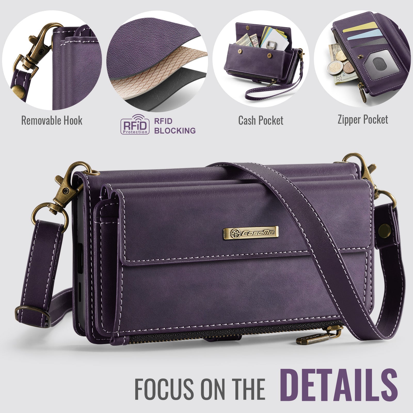 Samsung Galaxy S24 Crossbody Wallet [Purple]