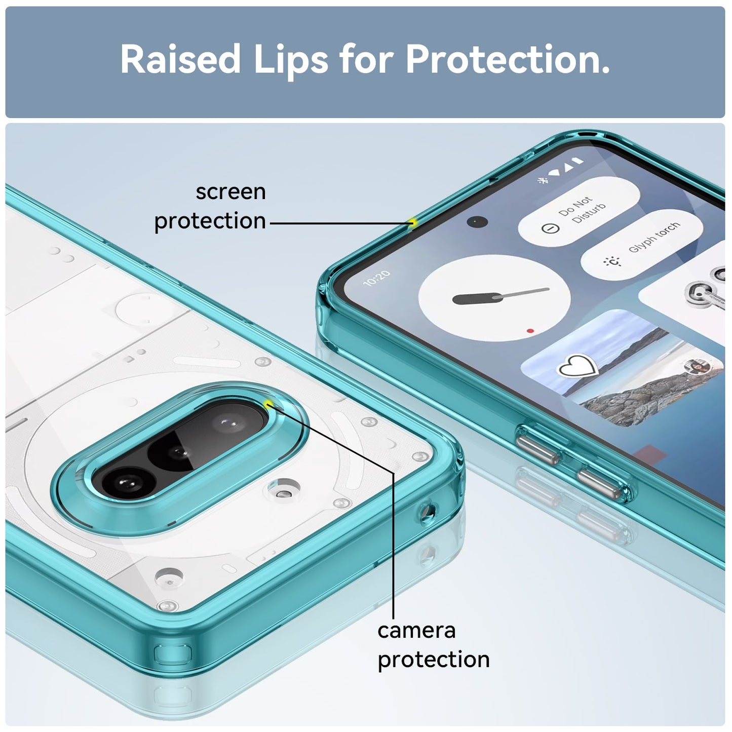 Nothing Phone (3A) Soft Gel Case [Clear Blue]