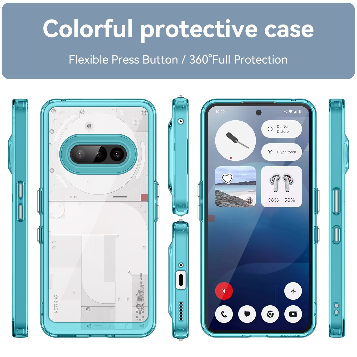 Nothing Phone (3A) Soft Gel Case [Clear Blue]