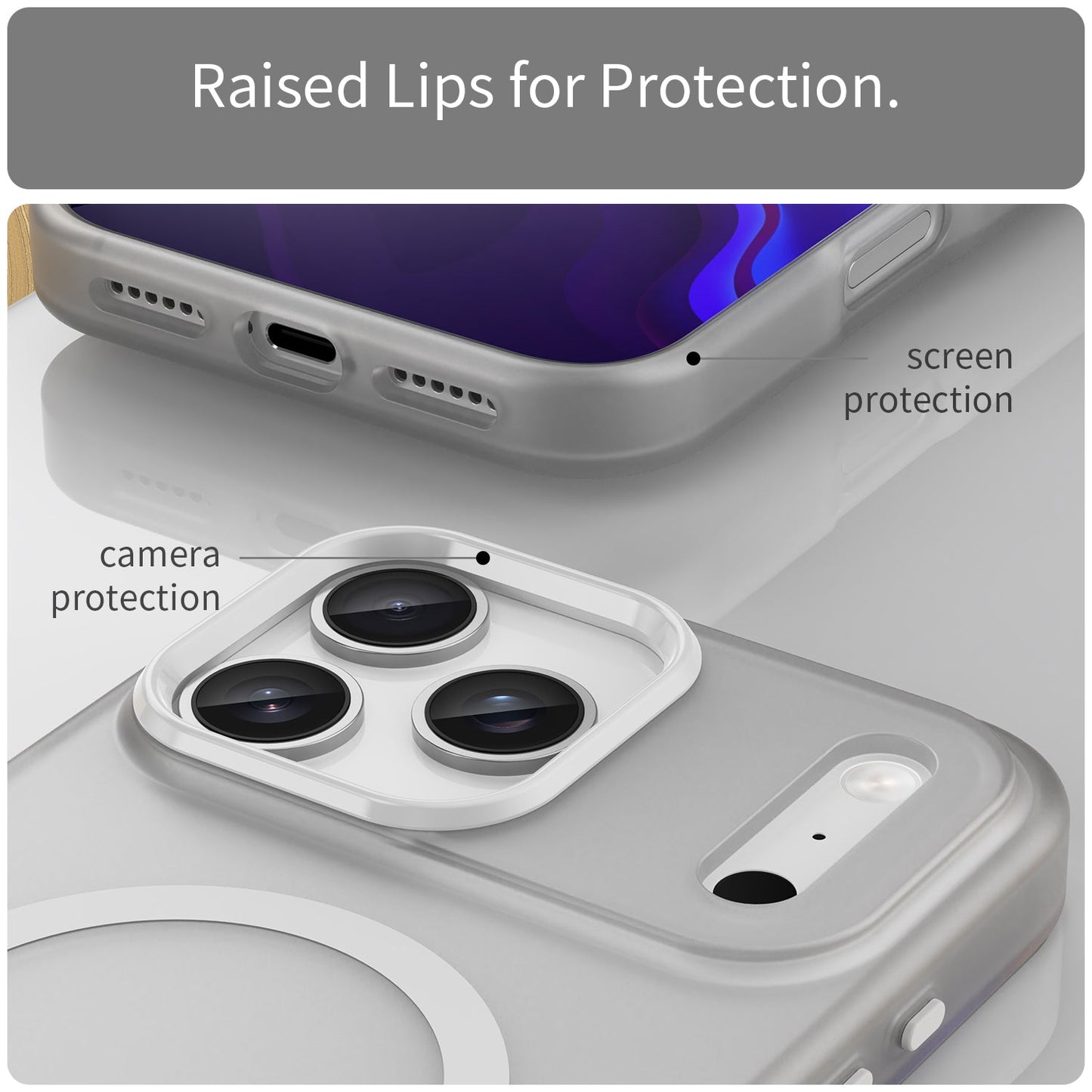Iphone 17 Pro Max Magsafe Soft Matte Case [White]