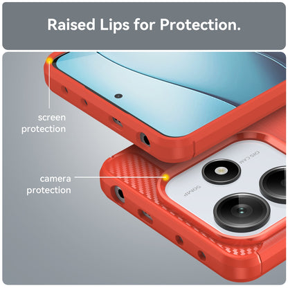 Xiaomi Redmi Note 14 5G Carbon Fibre Case [Red]