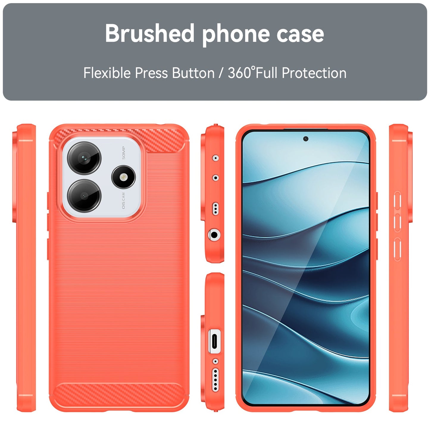 Xiaomi Redmi Note 14 5G Carbon Fibre Case [Red]