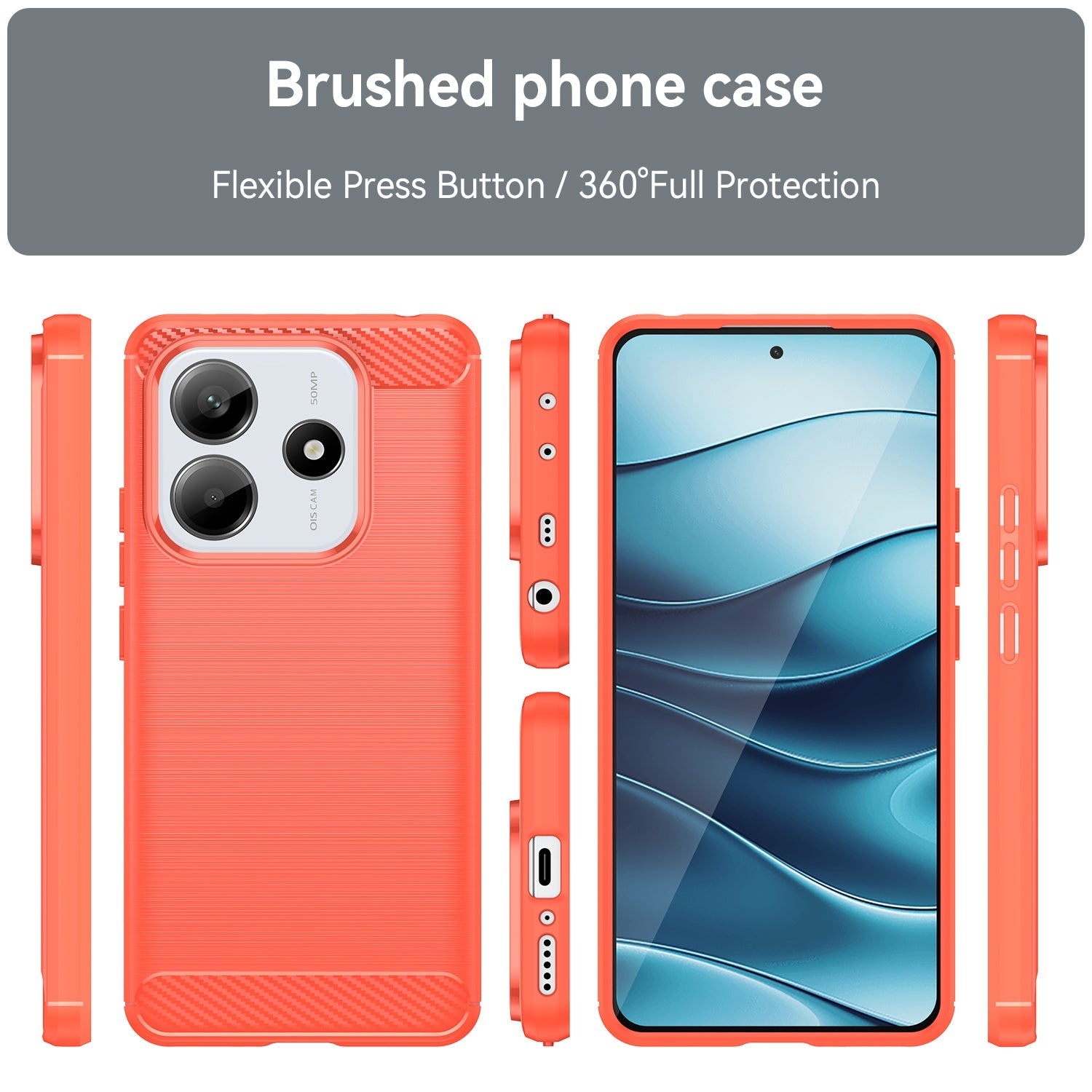 Xiaomi Redmi Note 14 5G Carbon Fibre Case [Red]
