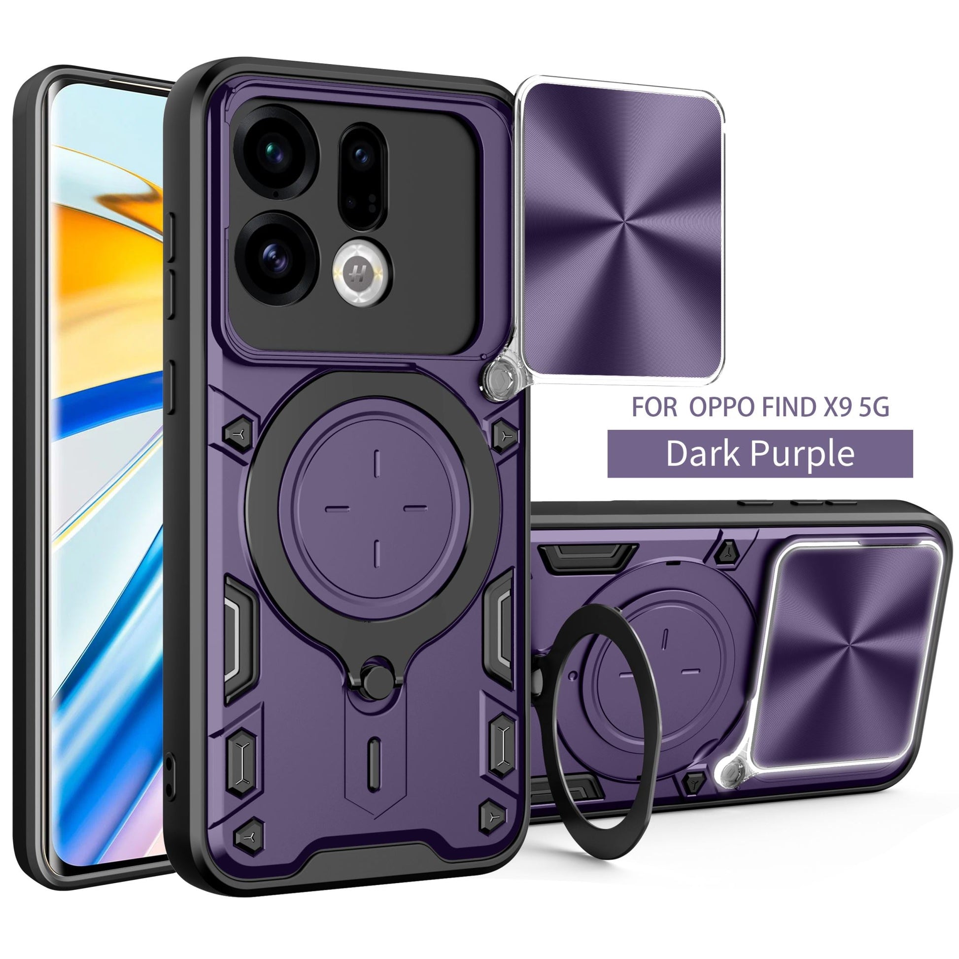 Oppo Find X9 Ring Kickstand Case [Purple]