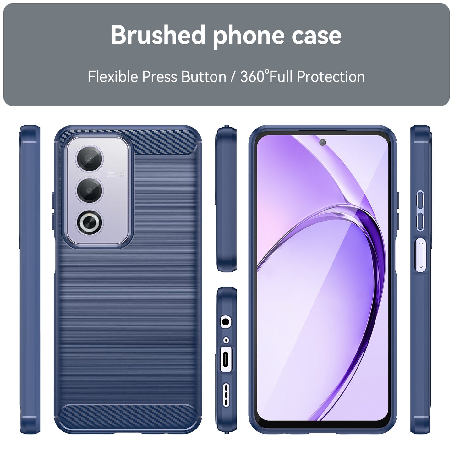 Oppo A80 5G Carbon Fibre Case [Navy]