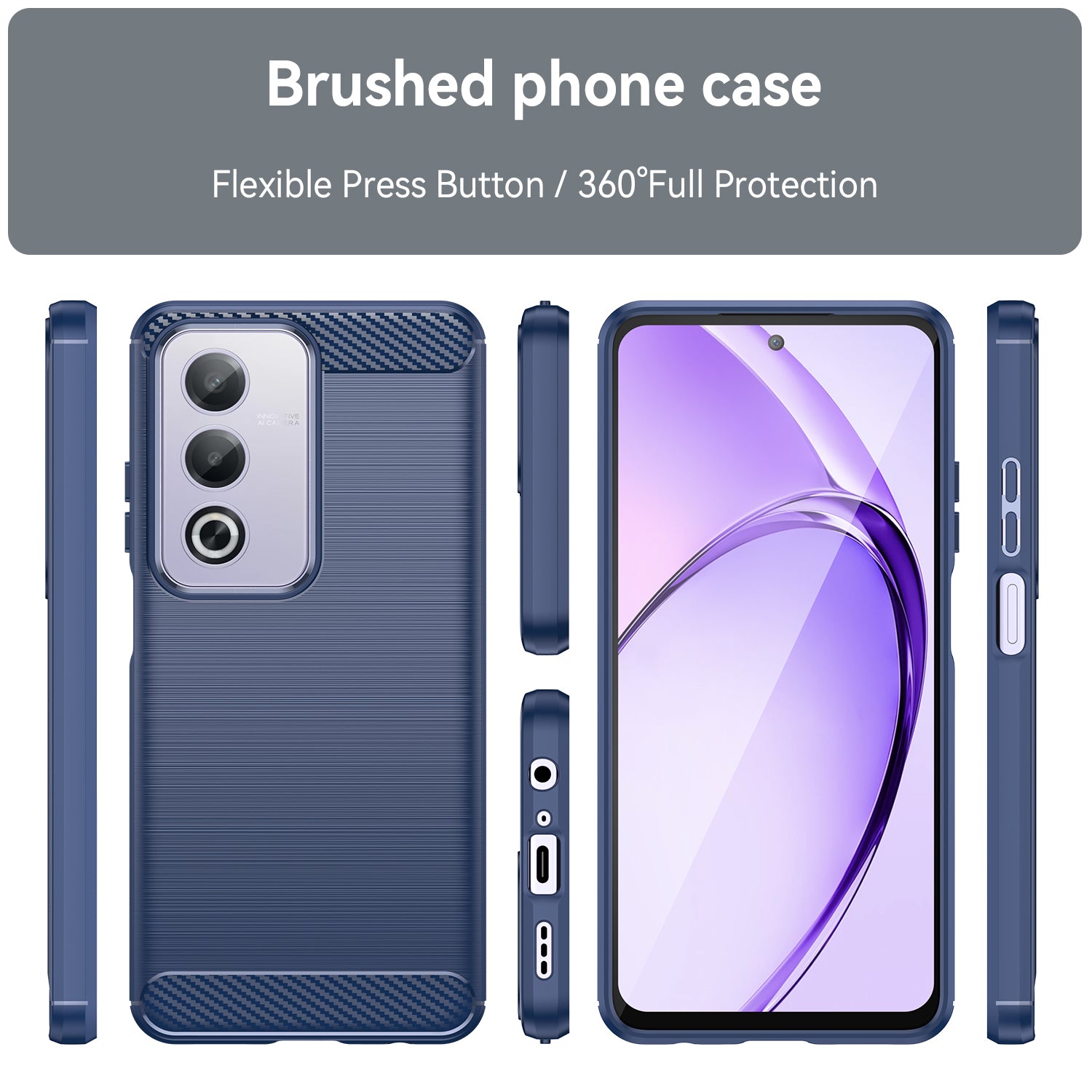 Oppo A80 5G Carbon Fibre Case [Navy]