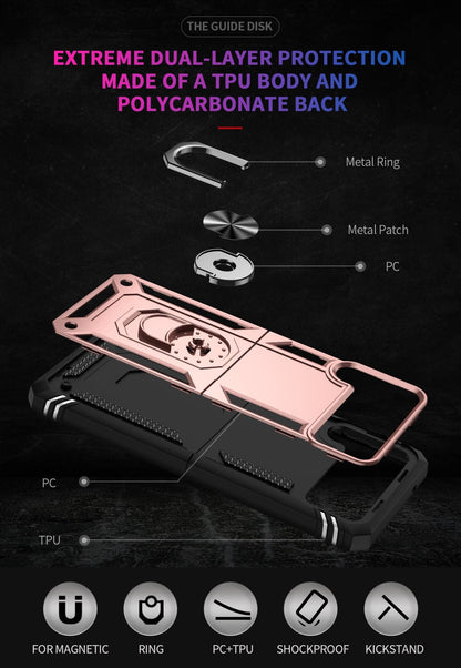 Galaxy Z Flip4 5G Military Armour Ring Case [Rosegold]
