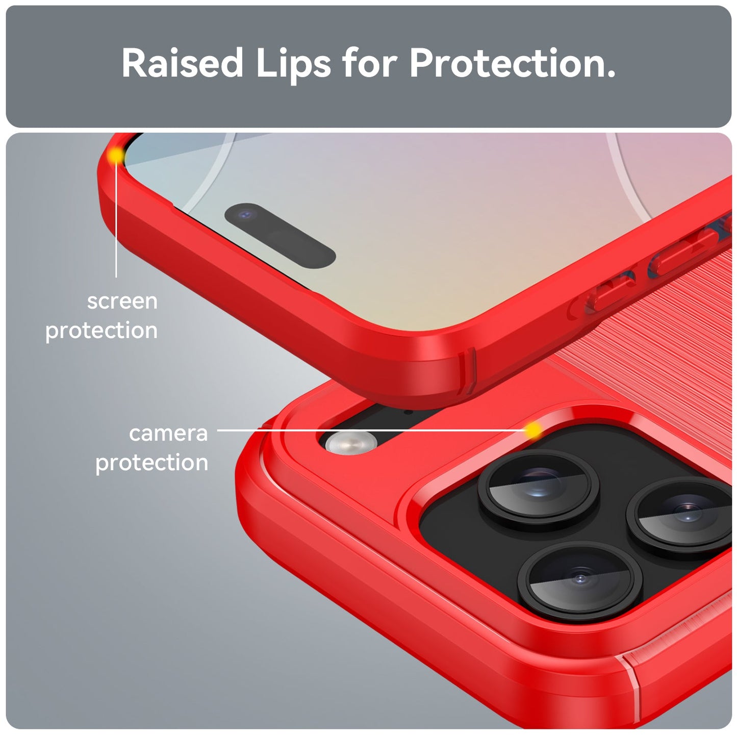 Iphone 17 Pro Carbon Fibre Case [Red]