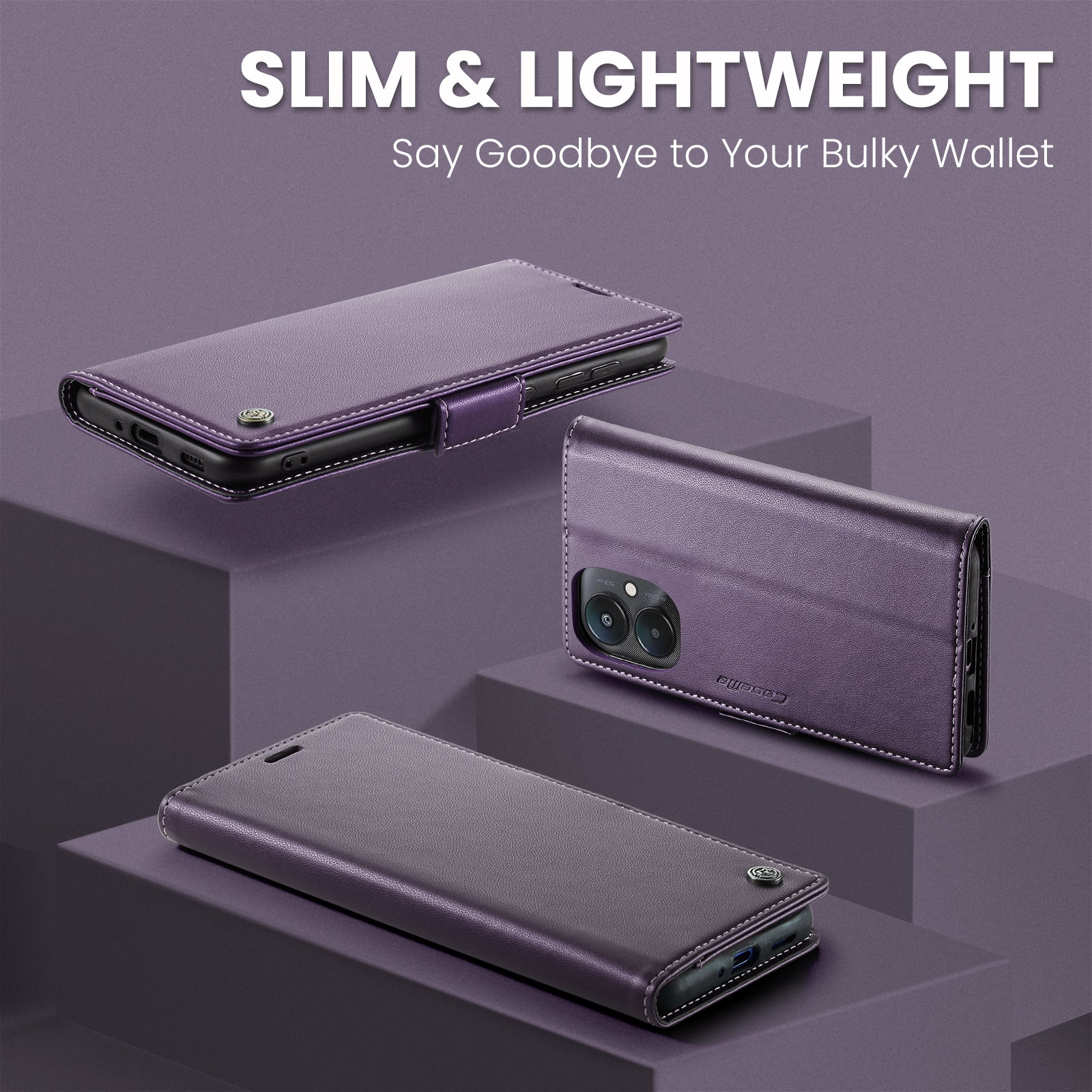Xiaomi Poco C65 Pu Wallet Case [Purple]