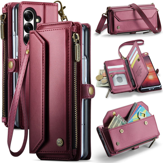 Galaxy Z Fold 7 Crossbody Wallet [Maroon]