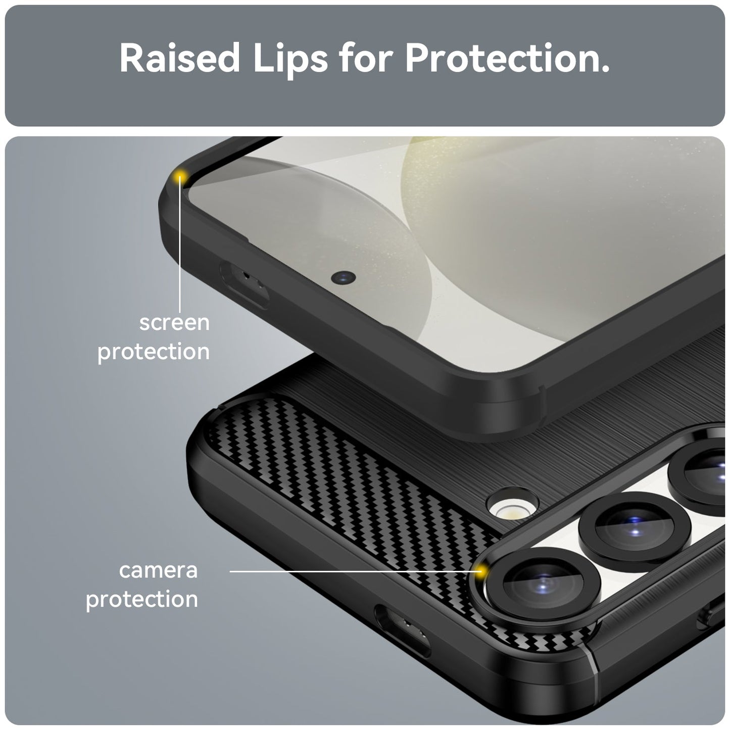 Galaxy S25 Carbon Fibre Case [Black]