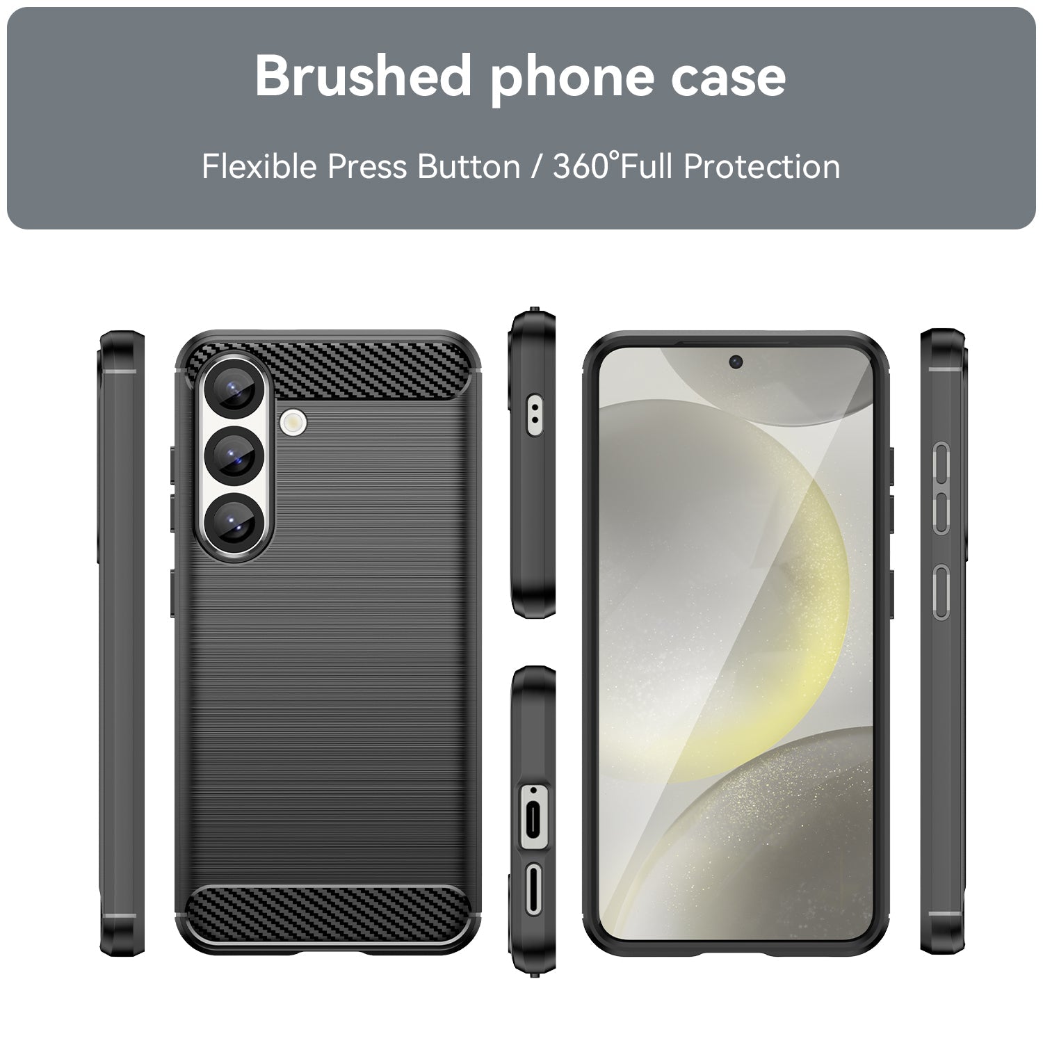 Galaxy S25 Carbon Fibre Case [Black]