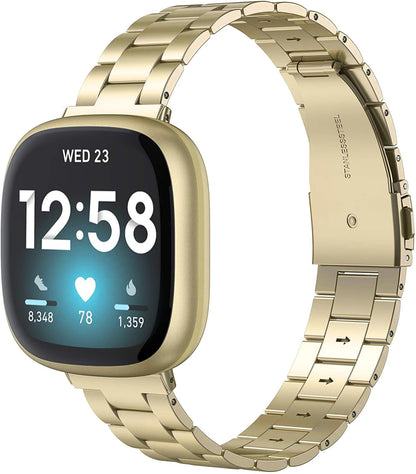 Fitbit Versa 3 Stainless Steel Strap [Gold]