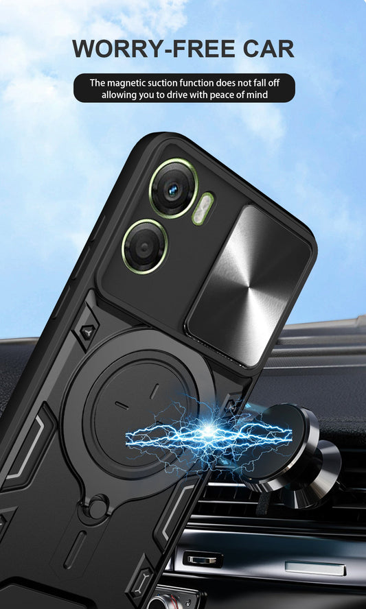 Moto G06 Ring Kickstand Case [Black]