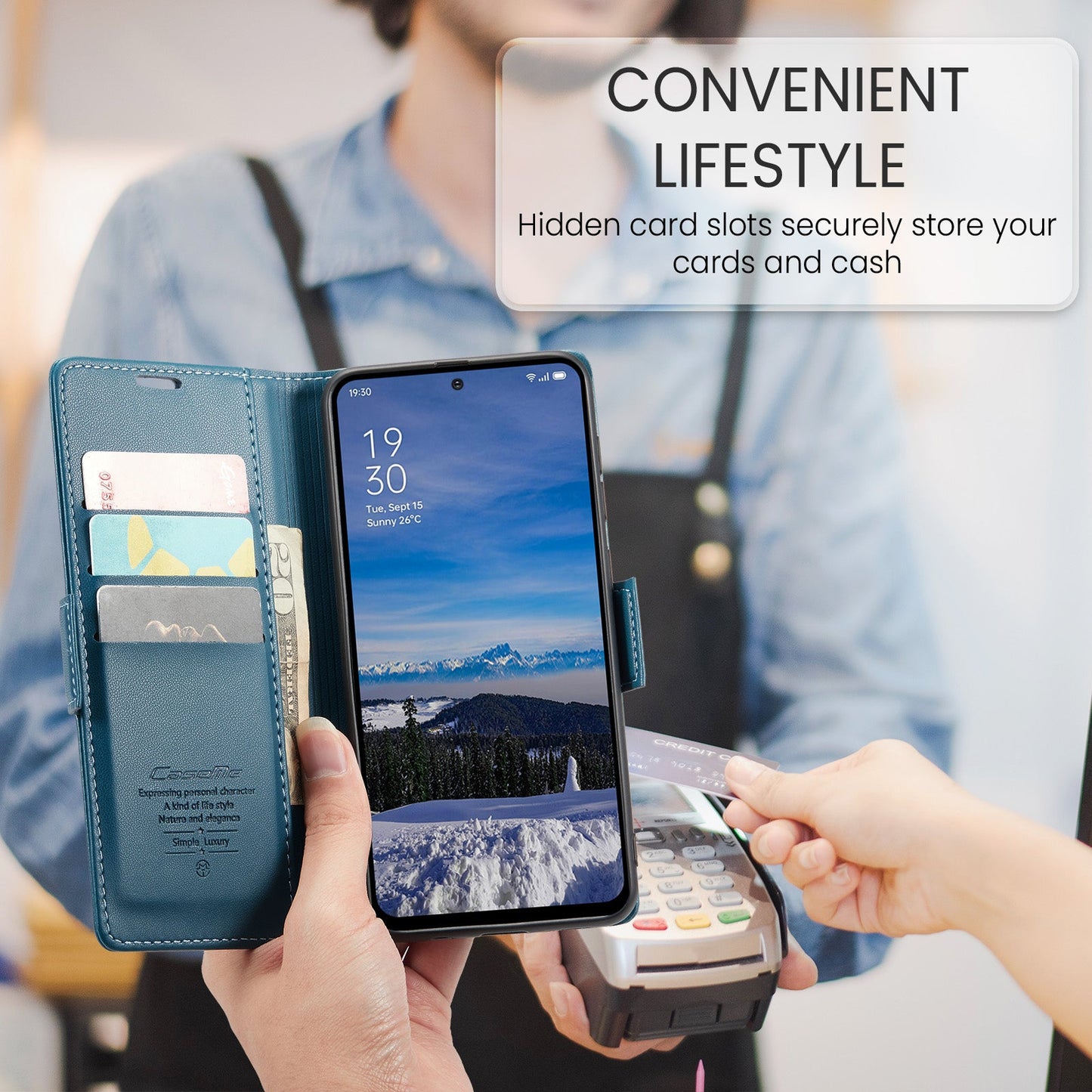 Oppo Reno 13 F 5G Pu Wallet Case [Navy]