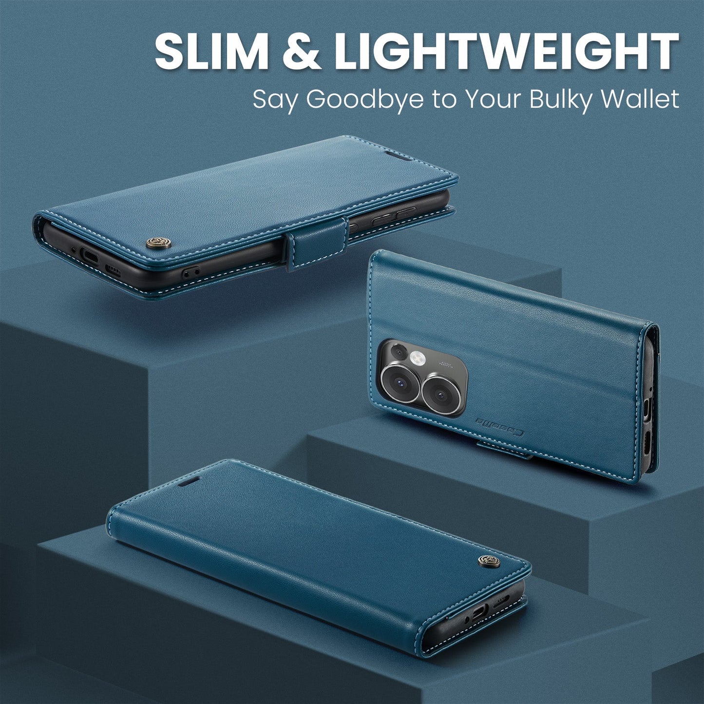 Oppo Reno 13 F 5G Pu Wallet Case [Navy]